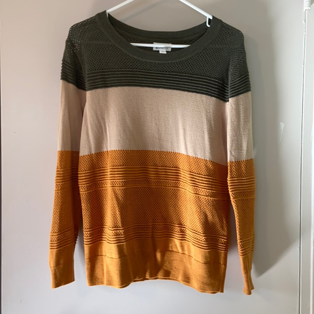 3 colored knit sweater